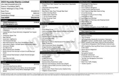 2023 Hyundai Elantra Limited