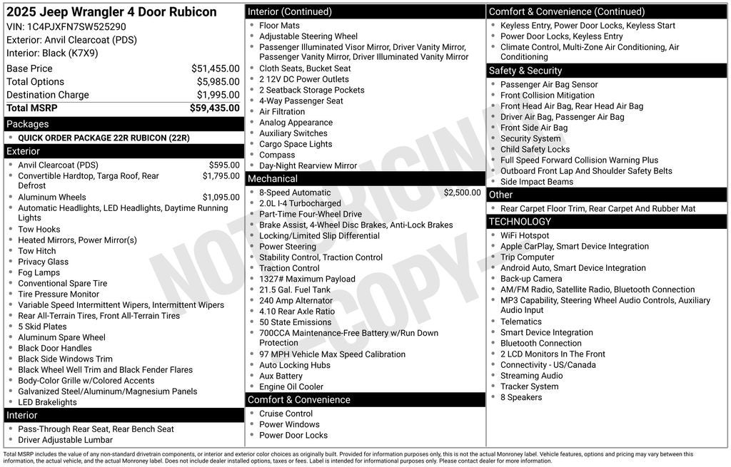 2025 Jeep Wrangler 4-Door Rubicon 4x4