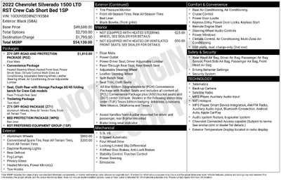 2022 Chevrolet Silverado 1500 LTD 4WD Crew Cab Short Bed RST