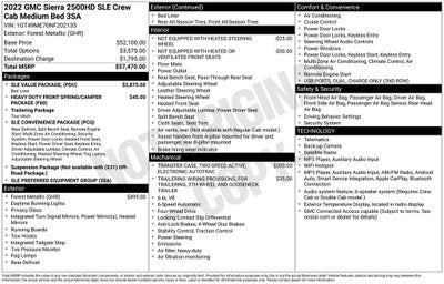 2022 GMC Sierra 2500HD 4WD Crew Cab Standard Bed SLE