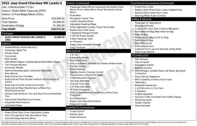 2022 Jeep Grand Cherokee WK Laredo E 4x2