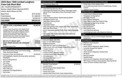 2025 RAM Ram 1500 Limited Longhorn Crew Cab 4x4 5'7' Box