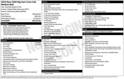 2024 RAM Ram 2500 Big Horn Crew Cab 4x4 6'4' Box