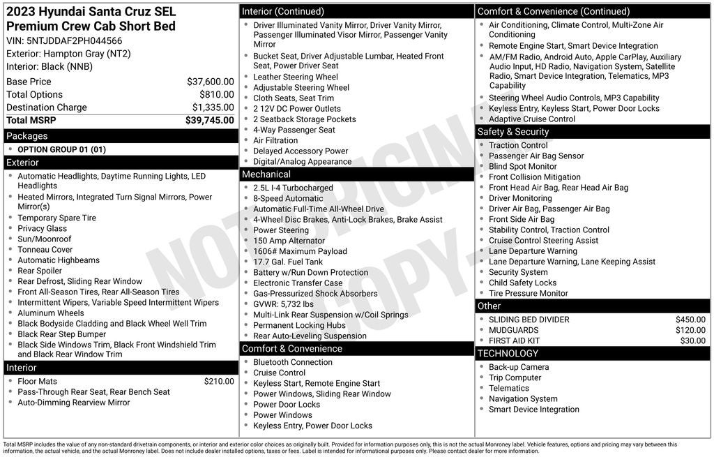 2023 Hyundai Santa Cruz SEL Premium
