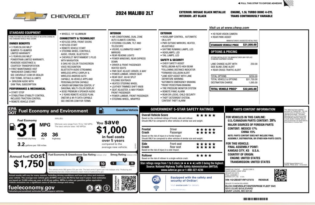 2024 Chevrolet Malibu 2LT