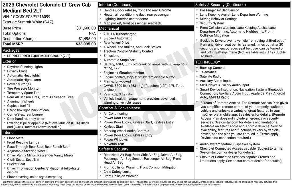 2023 Chevrolet Colorado Base