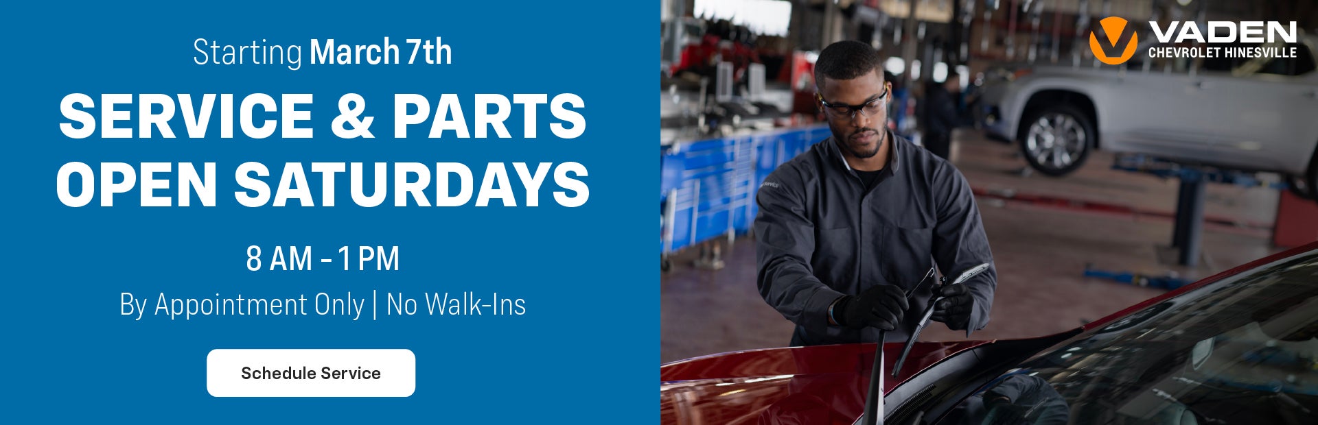 Service Open Saturdays 3/7